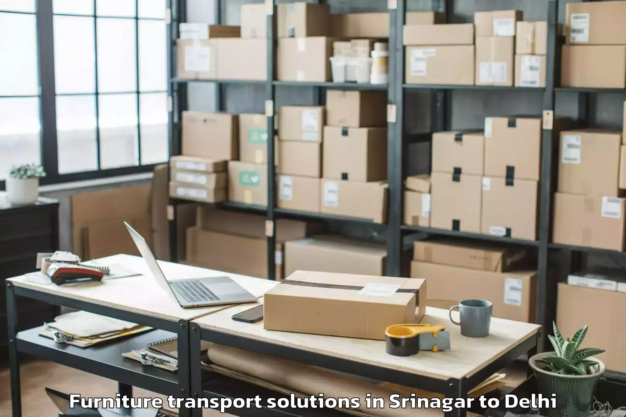 Professional Srinagar to Delhi Airport Del Furniture Transport Solutions